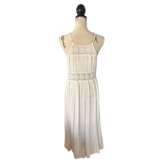 Amuse Society Embroidered Maxi Dress Cream White Size S - Picture 4 of 7